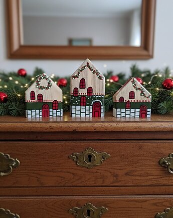 Zestaw drewnianych domków, Panda Design