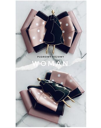 Brosza WOMAN w stylu Pop Art z artystyczną Kobietą, Pudrowy Różowy