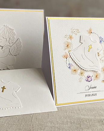 Kartka na chrzest z pudełkiem i kopertą, 44A, Anna Art and Crafts