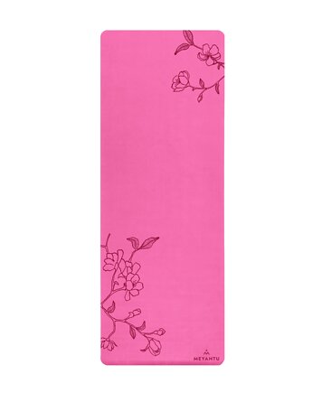 Mata do jogi antypoślizgowa Pink Blossom kauczuk naturalny, MEYANTU