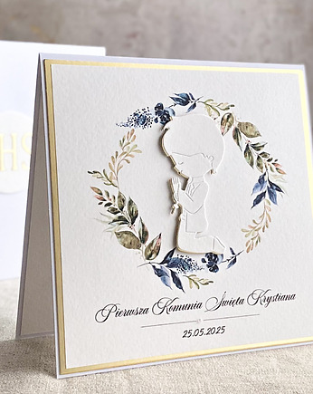 Kartka na komunię z ozdobną kopertą, 84, Anna Art and Crafts