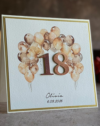 Kartka na 18 urodziny, BH 20, Anna Art and Crafts