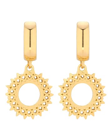 Złote kolczyki z rozetką, SOTHO