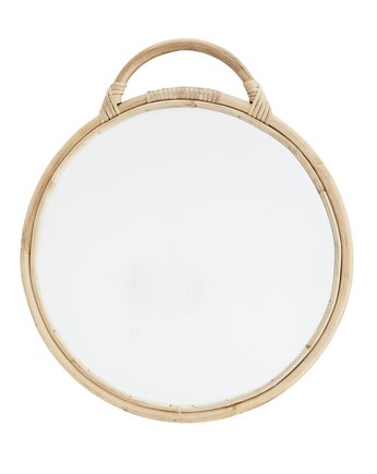Lustro bambus boho 38cm, OSOBY - Prezent dla kolegi