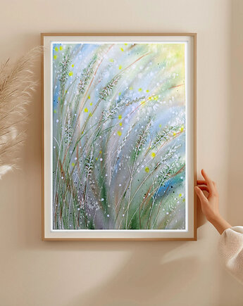 Oryginalna akwarela. Trawki 28x36cm, Malgorzata Domanska