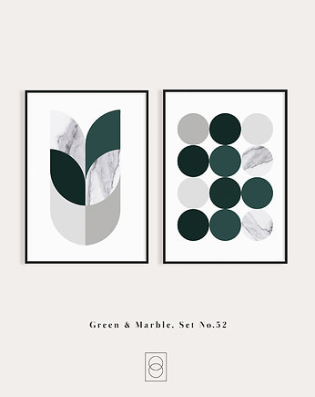 Marble zestaw z zielonym, nr 56 - dwa plakaty B2 do salonu, OKAZJE - Prezenty na 18 dla syna