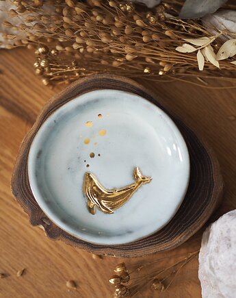 Spodek na biżuterię lub palo santo z motywem wieloryba, Velvet Craft