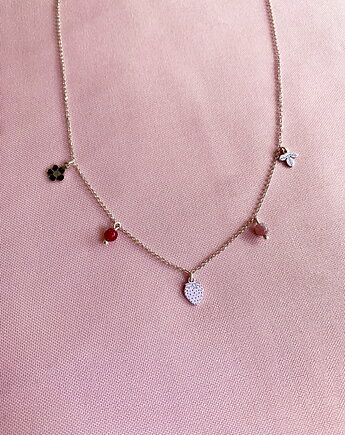 Truskawka mini- Naszyjnik- Strawberries & Cherries, BOSKE