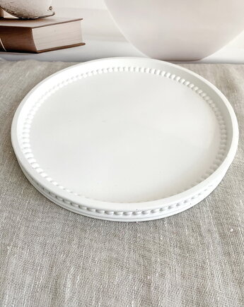 Podstawka/ taca do świec dekoracyjna z gipsu średnica 210mm, Coccola JEWELLERY