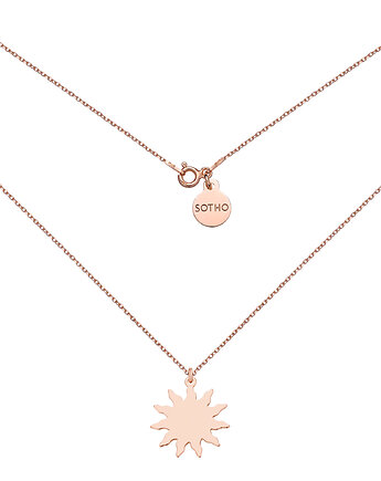 Naszyjnik z różowego złota ze słoneczkiem, SOTHO