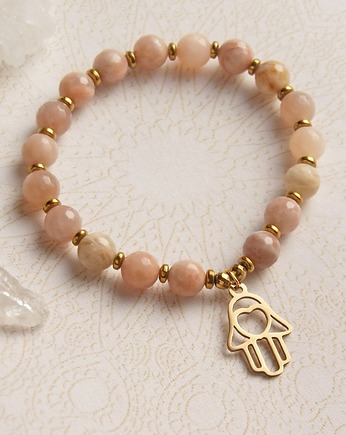 OPTYMIZM : kamień słoneczny & hamsa, kaktusia