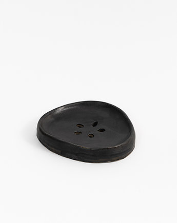 Mydelniczka ceramiczna czarna z odpływem, PANJO