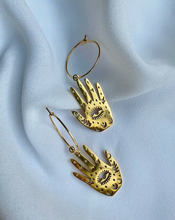 Kolczyki pozłacane Dłonie, MaLa Jewellery
