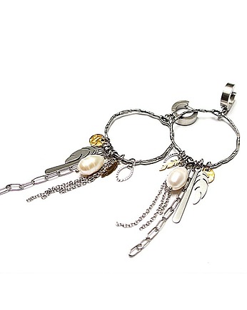 Kolczyki srebrne Alloys Collection -circle /boho/, KiKa pracownia