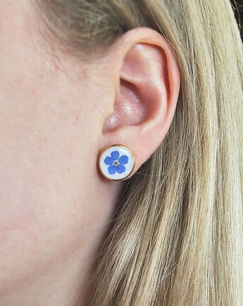 Kolczyki sztyfty z niezapominajkami, Colie