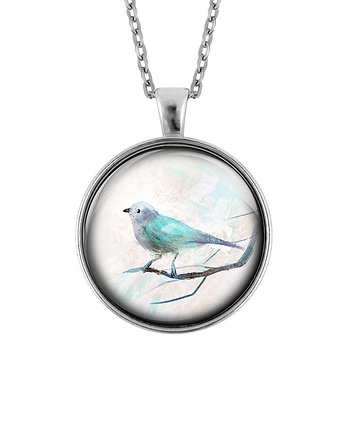 Medalion - Turkusowy ptaszek - duży, yenoo