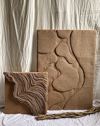 Obraz strukturalny Jute Elegance, Zaplątana W Sznurki