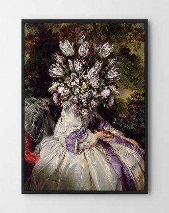 Plakat Kobieta w kwiatach, OKAZJE - Prezent na Wesele