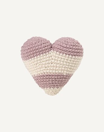 Szydełkowe serce zabawka dla psa lub kota LOVE lavender, Lillabel Pet Brand