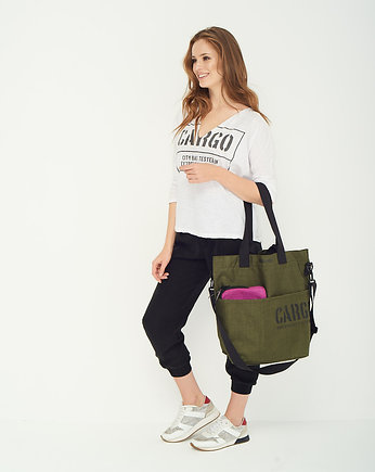 Torba medium otan vert z kieszeniami, CARGO by OWEE