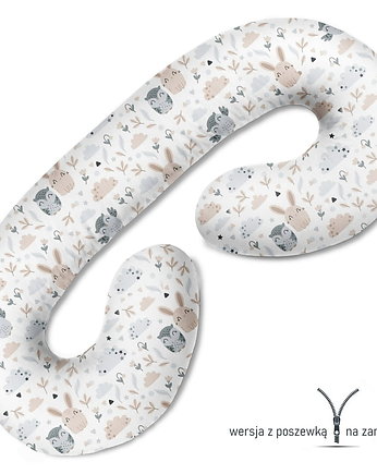 Poduszka ciążowa do spania i karmienia Leśni Przyjaciele, Baby Love Decor