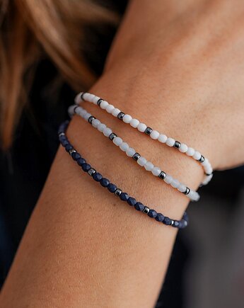 Bransoletka 3 w 1 - granat i biel, Mosca