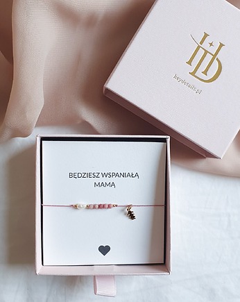 Bransoletka dla Przyszłej MAMY Będziesz Wspaniałą Mamą, Hey details