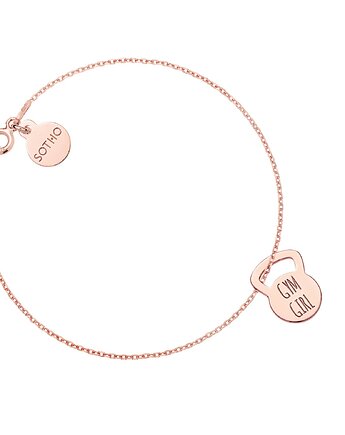 Bransoletka z różowgo złota kettlebell GYM GIRL, SOTHO