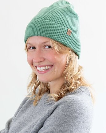 GAZELA RWS - Lekka Czapka Szałwiowy 100% Wełna Merino RWS, KOPYTO