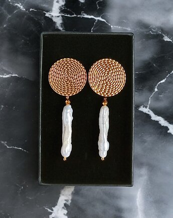 Długie perły : kolczyki : wyjątkowy prezent PREMIUM : III, kaktusia