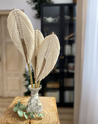 Makrama pióro- dekoracja do wazonu, Zaplątana W Sznurki