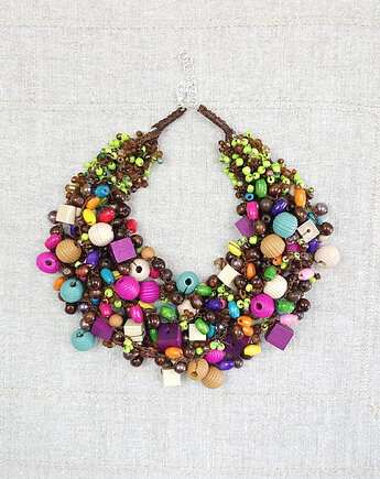 7048 Naszyjnik gronowy "Barwy Ziemi", kama4you