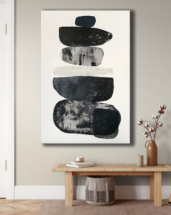 Geometria natury - Obraz na płótnie - Druk Blejtrama, Minimalizm, Loft #103, Black Sapphire Art