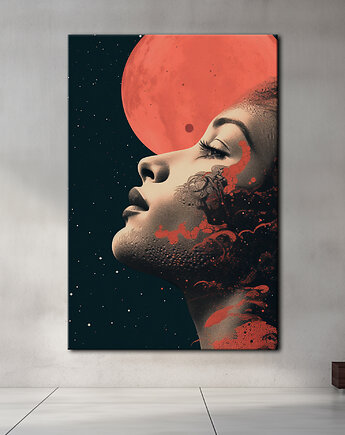 Pył księżycowy - Obraz na płótnie - Druk Blejtrama - Kolaż, Surrealizm #19, Black Sapphire Art