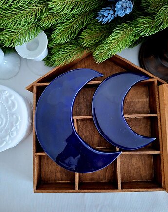 Księżyc ceramiczny dekoracja ścienna 2 sztuki, Wooden Love