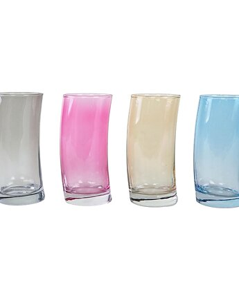 Komplet szklanek, włoski design, lata 80, produkcja: Włochy, Przetwory design