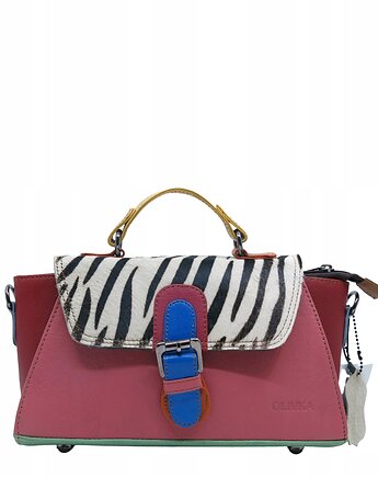 Torebka ze skóry naturalnej retro do ręki regulowany pasek elegancka OLIVKA, Olivka Warsaw