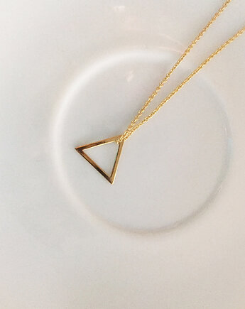 NASZYJNIK złoty  trójkąt, z trójkątem, Anemon Atelier
