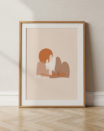 "Desertscape No.01" plakat ilustracyjny, holi craft