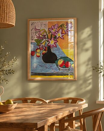 Matisse obraz,kwiaty, kolorowa dekoracja ścienna, plakat anemony, black dot studio