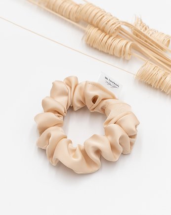Scrunchie Slim satyna róż, wu handmade