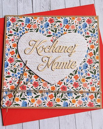 Dla Mamy : kartka handmade : kwiaty, OSOBY - Prezent dla Dziewczyny