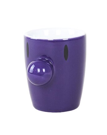 Kubek porcelanowy fioletowy, duński design, lata 70, HOPTIMIST