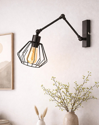 Industrialny kinkiet na wysięgniku regulowanym LAREDO LOFT, lampy loftowe LYSNE LOFT