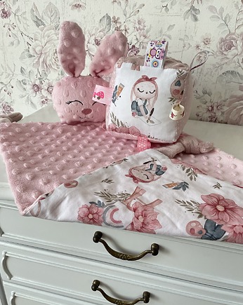 Zestaw króliczek przytulanka + kostka sensoryczna, GroKo Design