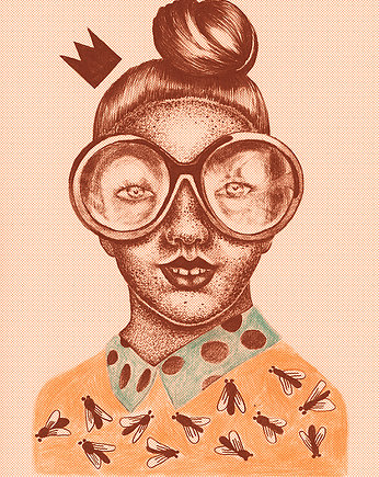Plakat Mucha, Dorota Piechocińska ilustraDORA