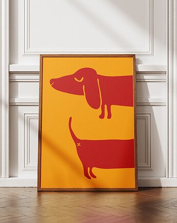 Minimalistyczny plakat Jamnik, DAPIDOKA