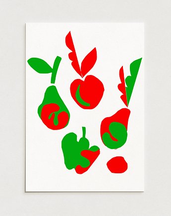 Veggi & fruits / Oryginalna grafika / poster print, Alina Rybacka