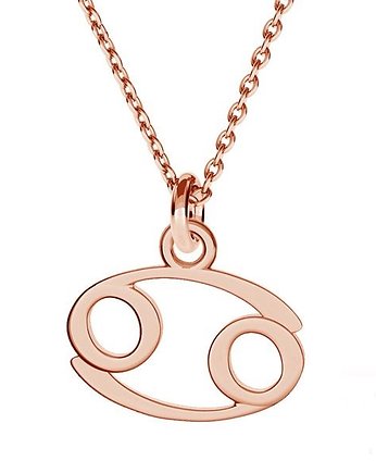 Znak zodiaku RAK -naszyjnik srebro, złoto,róż, ISSI Jewelry