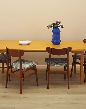 Stół jesionowy, duński design, lata 70, produkcja: Dania, Przetwory design